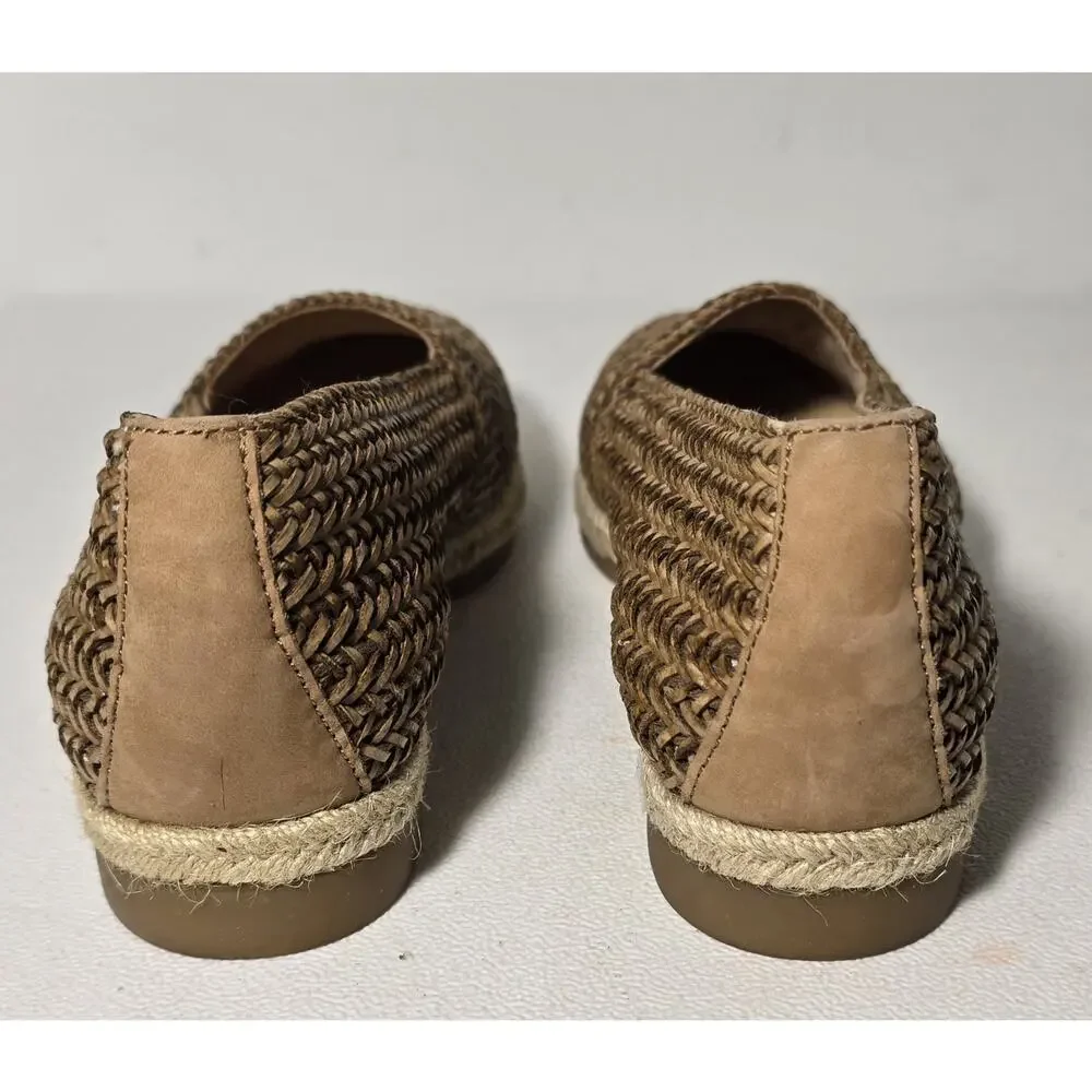 Paul Green Lori Slip On Espadrilles Tan Woven Comfort Shoes Women's US 6/UK 3.5